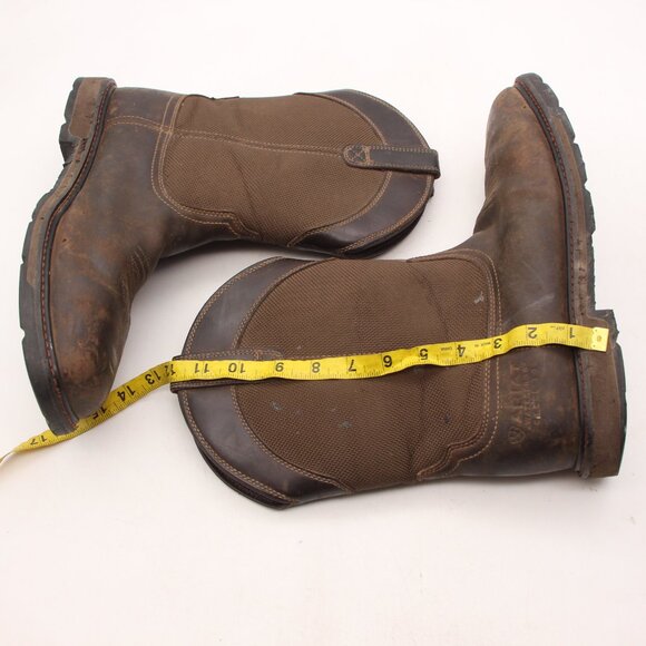 Ariat Groundbreaker Men's Size 11 D Steel Toe Work Boot Brown Leather Waterproof - Picture 6 of 10